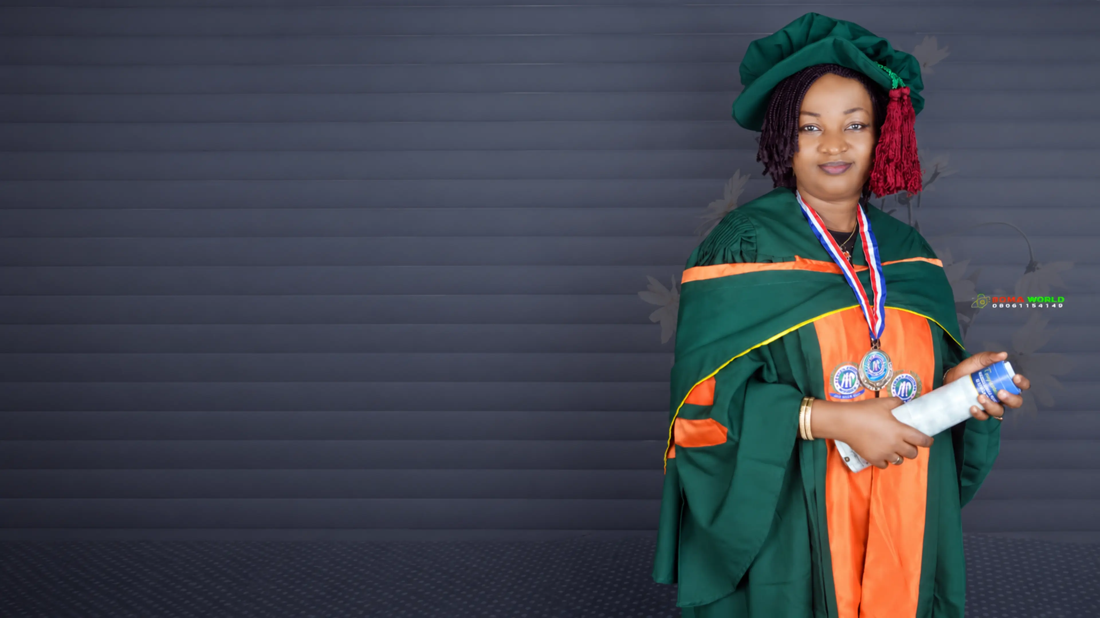 School-supplied portrait of an education professional in academic regalia